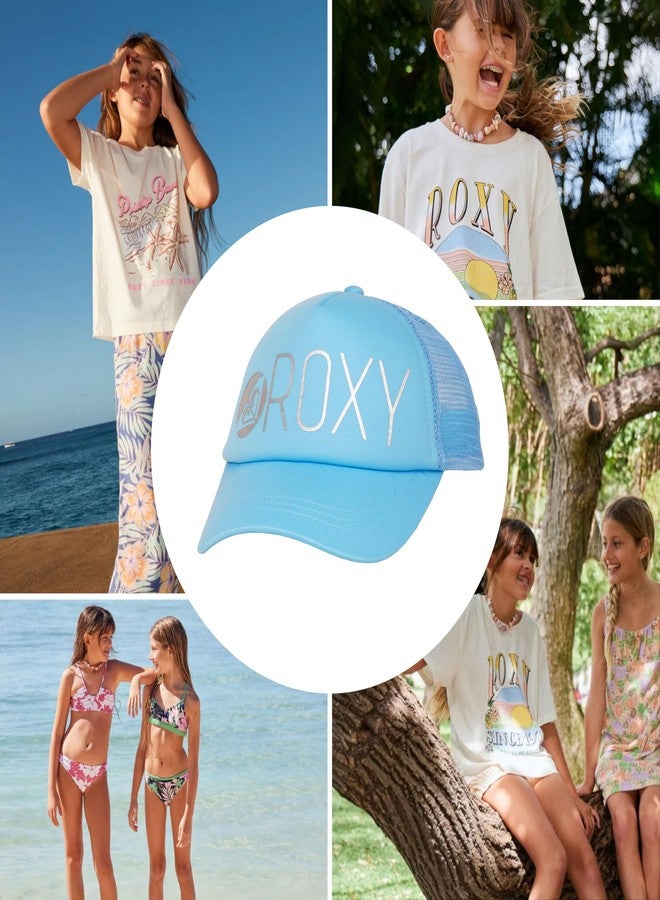 Roxy Girls Trendy Trucker Baseball Hat with Colorful Reggae Town Design, Adjustable Snapback, Breathable Mesh, and Durable Material, Baltic Sea, One Size - Image 3