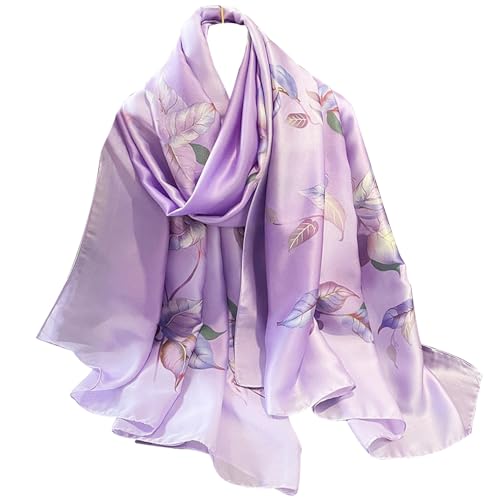 NUWEERIR Womens 100% Large Mulberry Silk Scarf Long Satin Scarf Fashion Lightweight Wraps - Image 3
