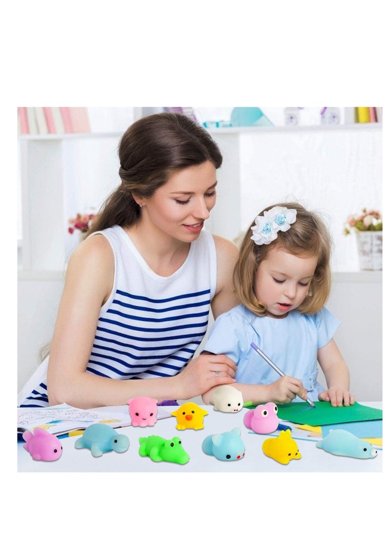 Raxoom 72 Pcs Kawaii Squishies, Mochi Squishy Toys for Kids Party Favors, Mini Stress Relief Toys for Party Favors, Classroom Prizes, Birthday Gift, Goodie Bag Stuffers (Animals) - Image 2