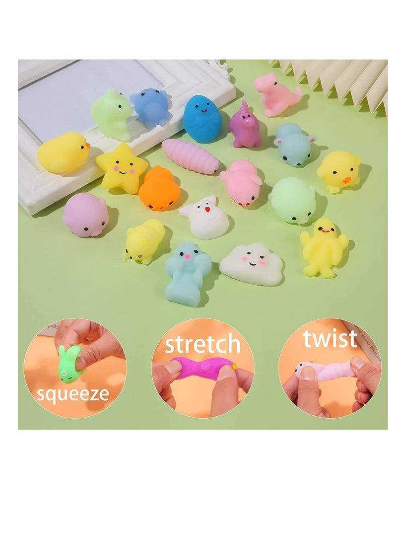 Raxoom 72 Pcs Kawaii Squishies, Mochi Squishy Toys for Kids Party Favors, Mini Stress Relief Toys for Party Favors, Classroom Prizes, Birthday Gift, Goodie Bag Stuffers (Animals) - Image 4