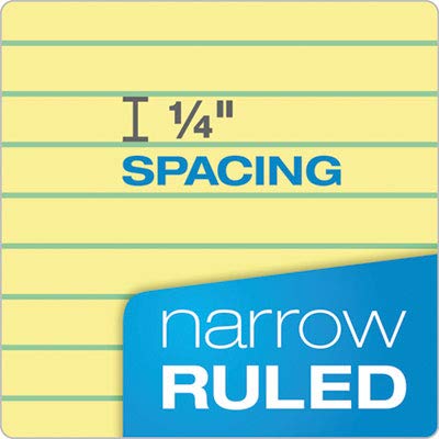 Ampad Evidence Dual Pad, Narrow/Margin Ruled, Size 8.5 x 11.75 Inches, Canary Paper, 100 Sheets Per Pad (20-246), - Image 5