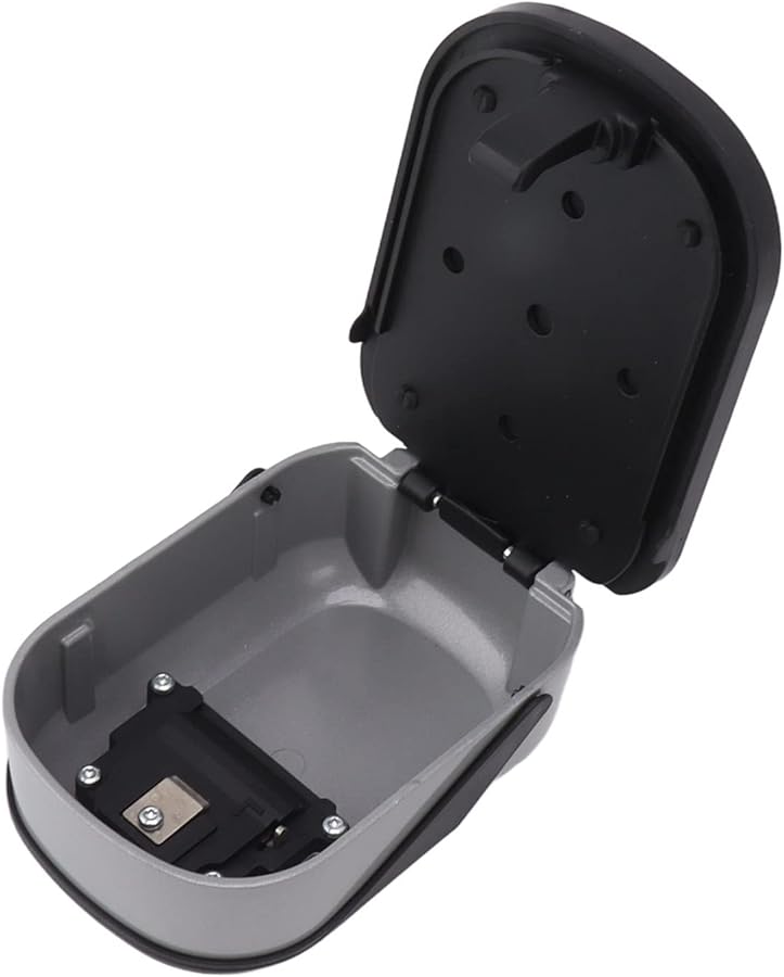 Wall Mounted Waterproof Combination Key Lock Box For Home Indoor Outdoor Use Glitter Silver - Image 2