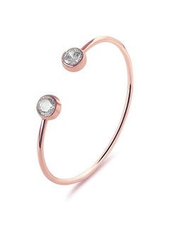 PEORA Peora Rose Gold Plated Cubic Ziroconia Studded Kada Bracelet Stylish Fashion Jewellery for Women  - Image 1