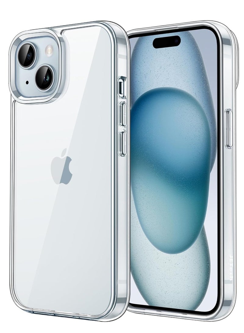 Salab Case for iPhone 15 6.1-Inch, Non-Yellowing Shockproof Phone Bumper Cover, Anti-Scratch Clear Back (Clear) - Image 1