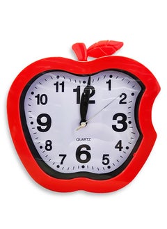 Generic Charming little cartoon alarm clock, cute office decor, special gift, bedroom decor, innovative apple design, cheerful red color, and elegant classic background  - Image 1