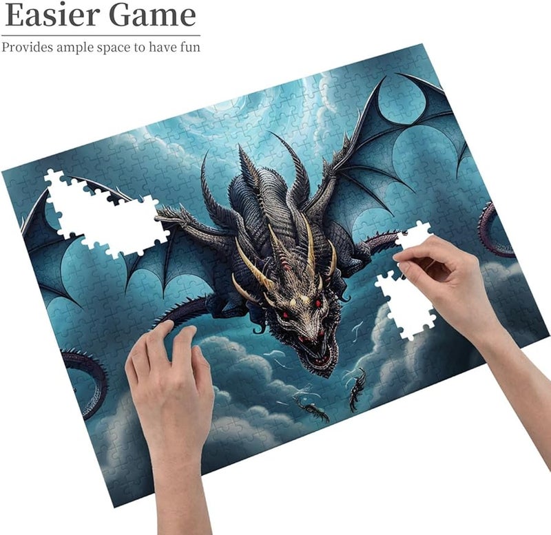لغز بازل فايا دراغون الطائر 500 قطعة للكبار ديكور منزلي 20.4 × 15 بوصة - Image 4