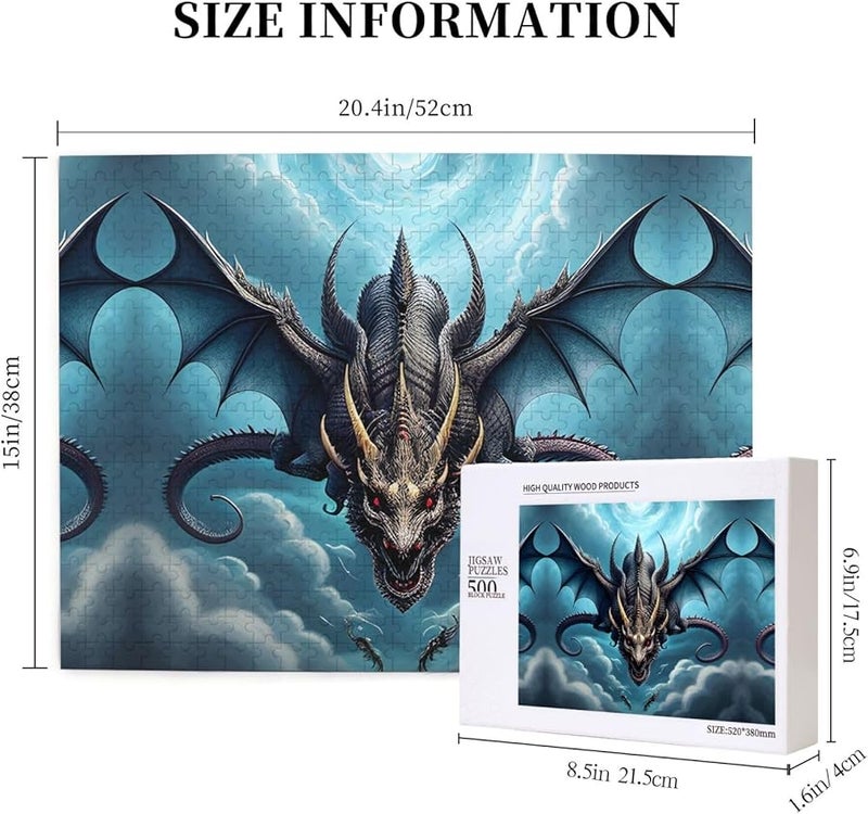لغز بازل فايا دراغون الطائر 500 قطعة للكبار ديكور منزلي 20.4 × 15 بوصة - Image 5