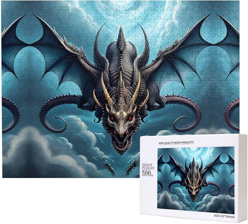 لغز بازل فايا دراغون الطائر 500 قطعة للكبار ديكور منزلي 20.4 × 15 بوصة - Image 2