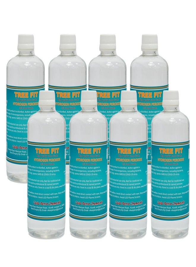 Tree Fit Hydrogen Peroxide 3% w/w FOOD GRADE Pack of 8 | (500 ML X 8 = 4000 ML) - Image 1