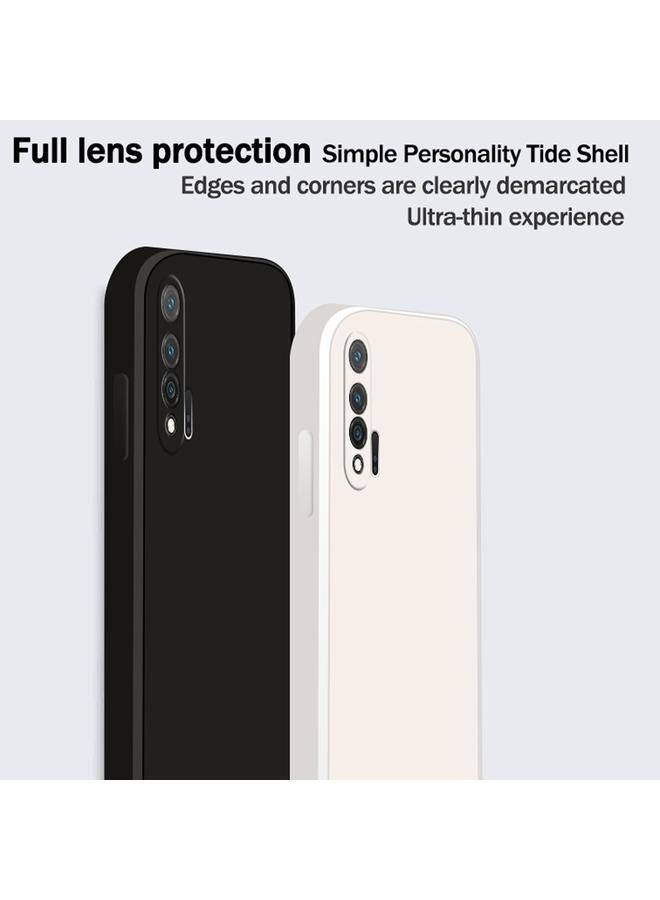 S-TOP Case For Huawei nova 6 5G Solid Color Imitation Liquid Silicone Straight Edge Dropproof Full Coverage Protective Case - Image 3