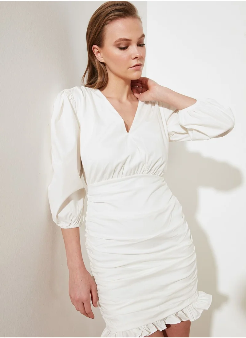 trendyol Ruched Detail Shift Dress