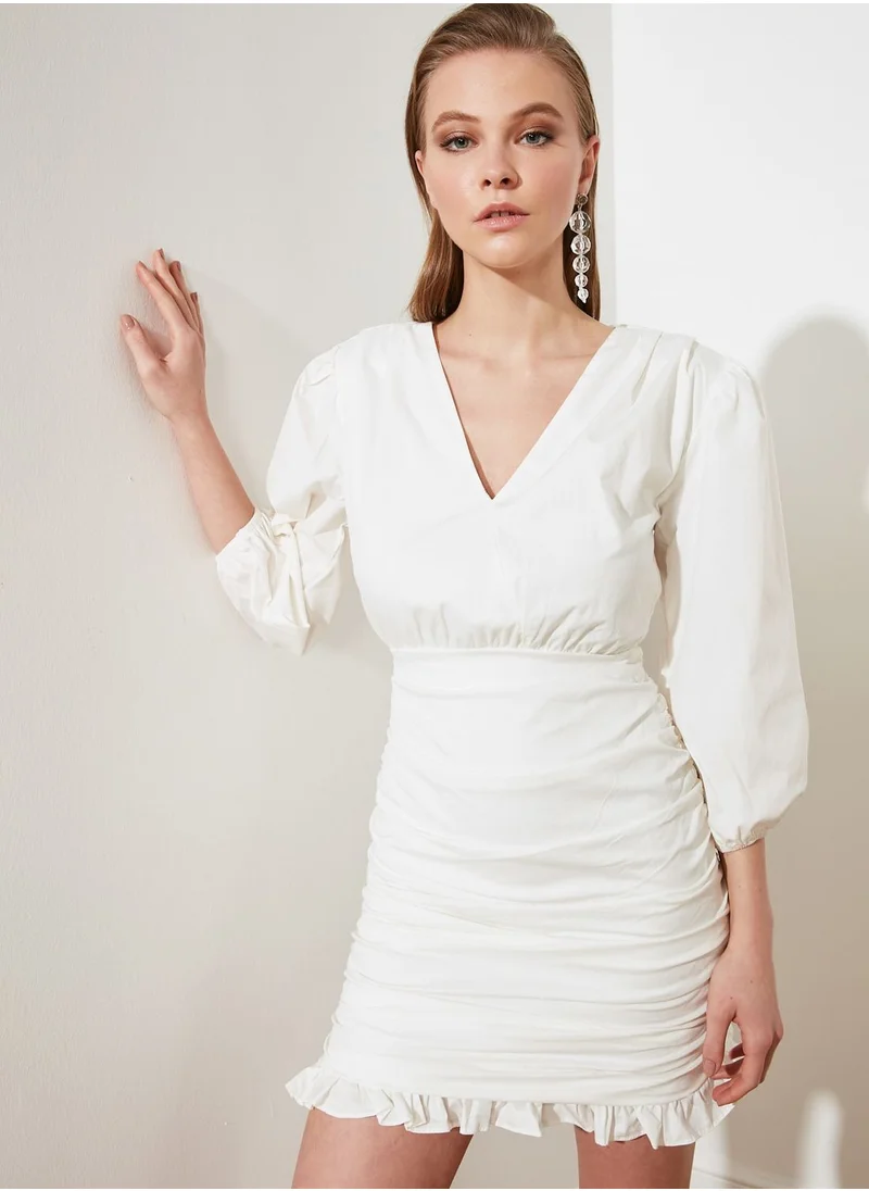 trendyol Ruched Detail Shift Dress