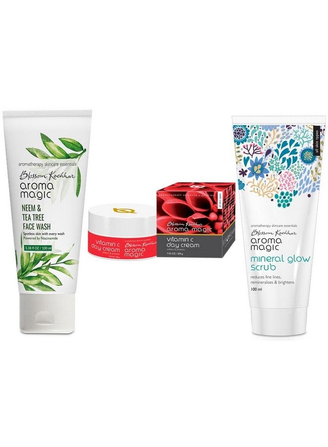 Aroma Magic Day Cream 50 Gm + Neem & Tea Tree Face Wash 100 Ml + Mineral Glow Scrub 200 Ml (3 Items In The Set) - Image 1