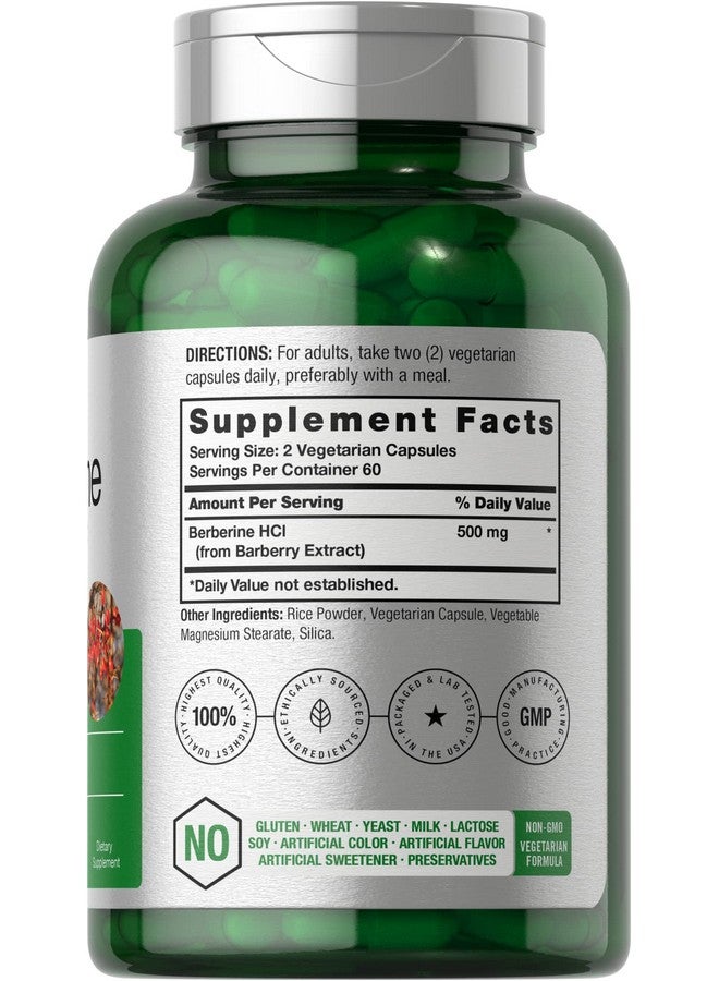 Horbäach Horbaach Berberine 500mg Supplement | 120 Capsules | Berberine HCl from Barberry Extract | Non-GMO, Gluten Free - Image 2