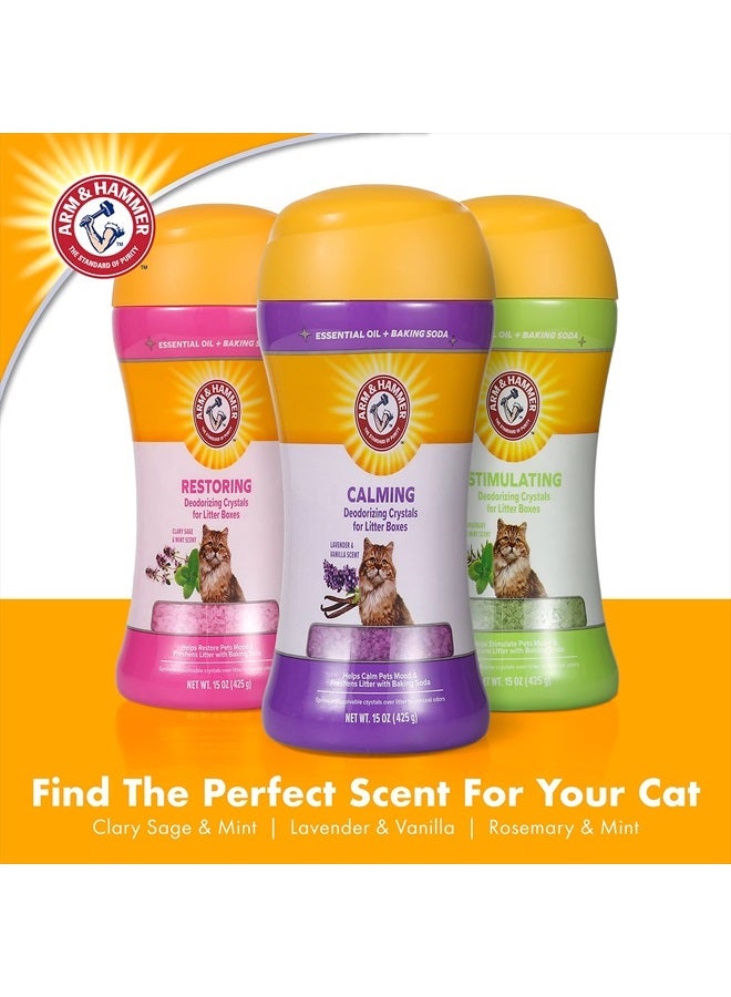 Arm & Hammer Deodorizing Cat Litter Crystals for Litter Boxes | Calming Odor Neutralizing Cat Litter Odor Eliminator in Lavender & Vanilla Scent | Litter Box Odor Eliminator, 15 Oz - Image 4