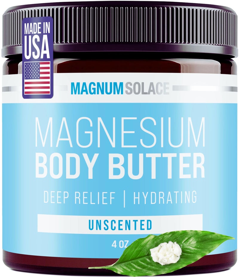 Magnum Solace Magnesium Body Butter - Nighttime Magnesium Cream - Lightly Scented - Image 1