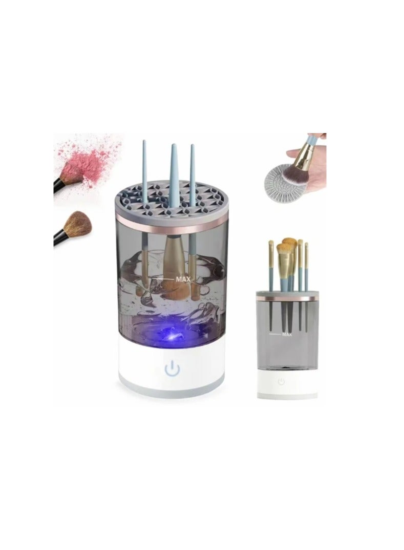 1 آلة تنظيف فرش المكياج الكهربائية مع شحن USB أدوات تنظيف فرش المكياج السريعة الجافة - Image 1