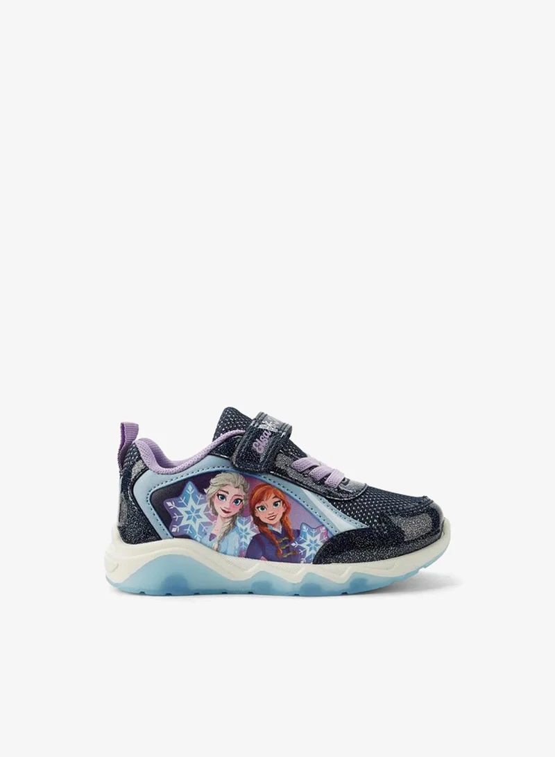 Girls Frozen Print Light-Up Ankle School Sneakers