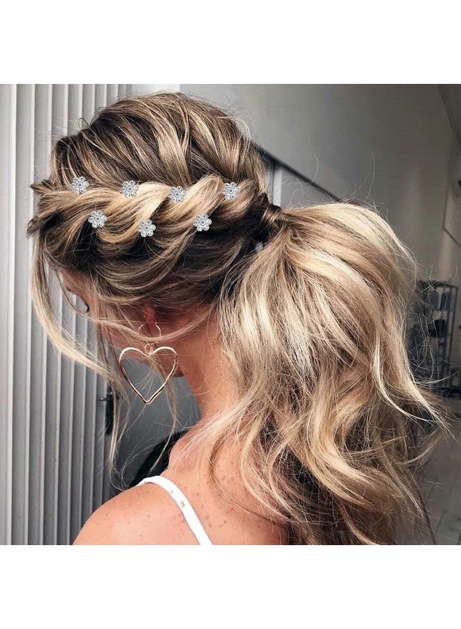 QIUTIMIY (48 Pcs4 Styles) Pearlrhinestone Crystal Twisters Spiral Set Hair Pin Silver Coil For Wedding Bridal Prom Party And Special Occasion With Clear Container - Image 3