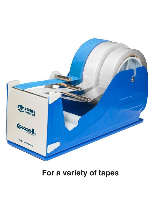 ICO Excell Deluxe Triple Extra Wide Metal Multi-Roll Desktop Tape Dispenser with Tiered Metal Separator Bars, EX-3372, 3 inch Wide, 3 inch Core - Image 2