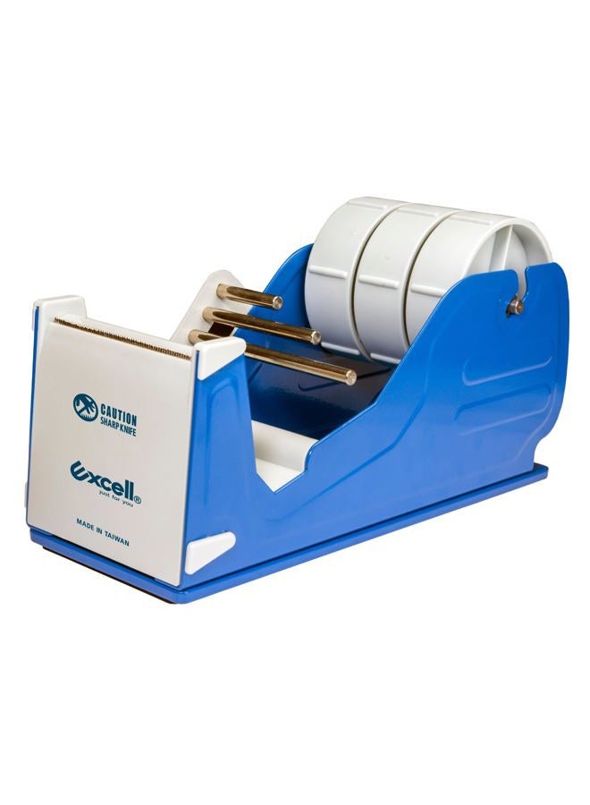 ICO Excell Deluxe Triple Extra Wide Metal Multi-Roll Desktop Tape Dispenser with Tiered Metal Separator Bars, EX-3372, 3 inch Wide, 3 inch Core - Image 1