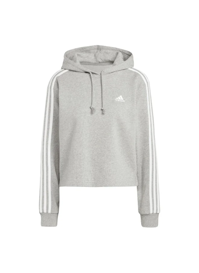 Adidas adidas W 3S Ft Cr Hd Grey Training Sweatshirts 2XS