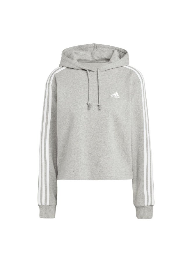 Adidas adidas W 3S Ft Cr Hd Grey Training Sweatshirts 2XS  - Image 1