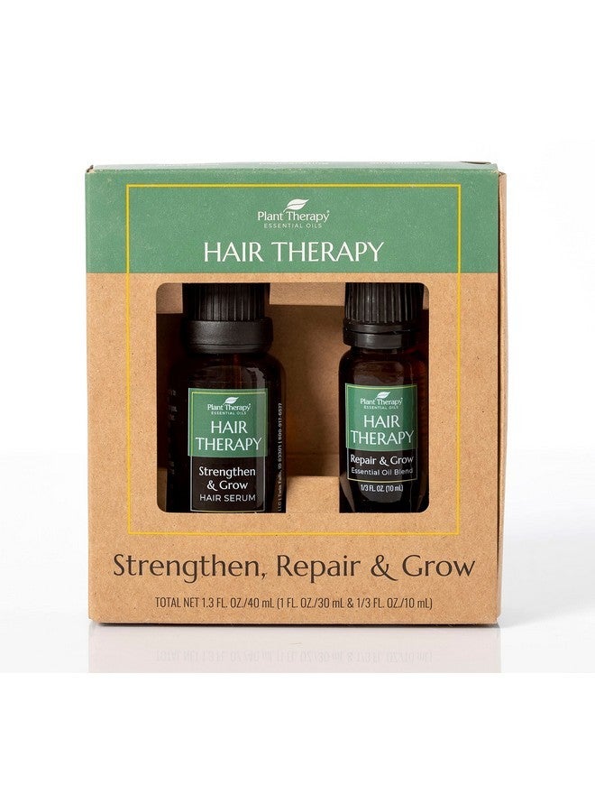 Plant Therapy Hair Therapy Blend & Serum Set - Strengthen, Repair and Grow Shiny Healthy Hair, 1 oz Serum & 10 mL Essential Oil Blend - Image 1