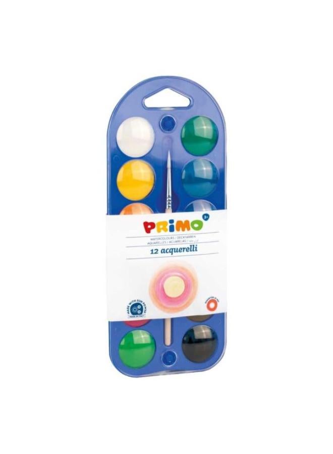 Pack Of 12 Fine Watercolour Tablet Set