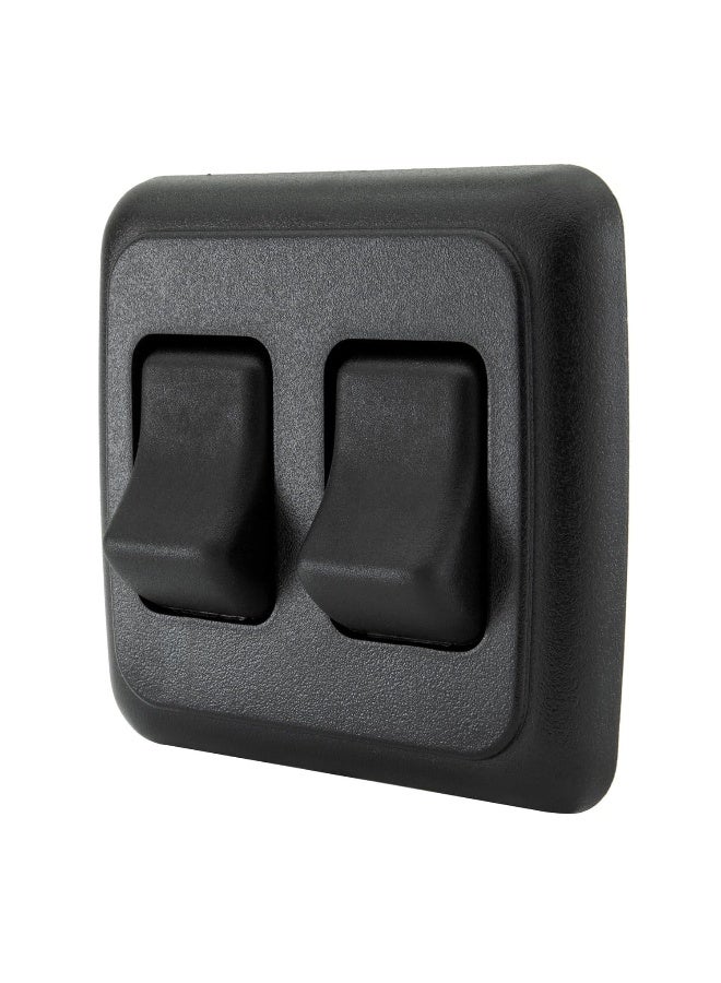 American Technology Components Double SPST On-Off Switch with Bezel, 12-Volt, for RV, Trailer, Camper (Black) - Image 1