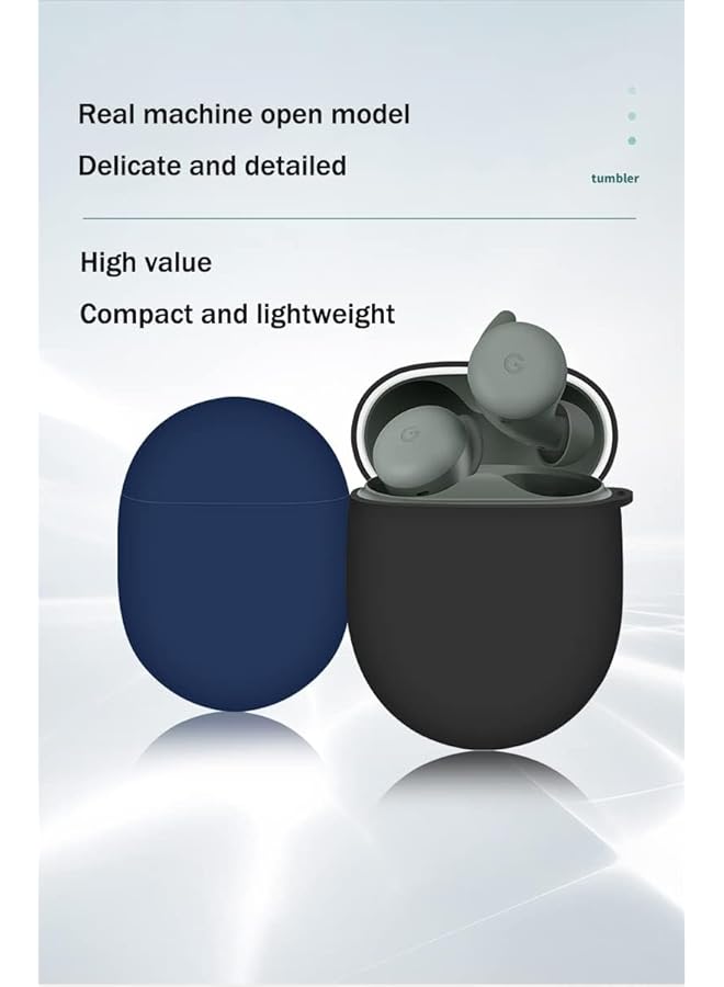 إيروريكس جراب سيليكون متوافق مع Google Pixel Buds Pro غطاء حماية لسماعات الرأس باللون الأسود - Image 4