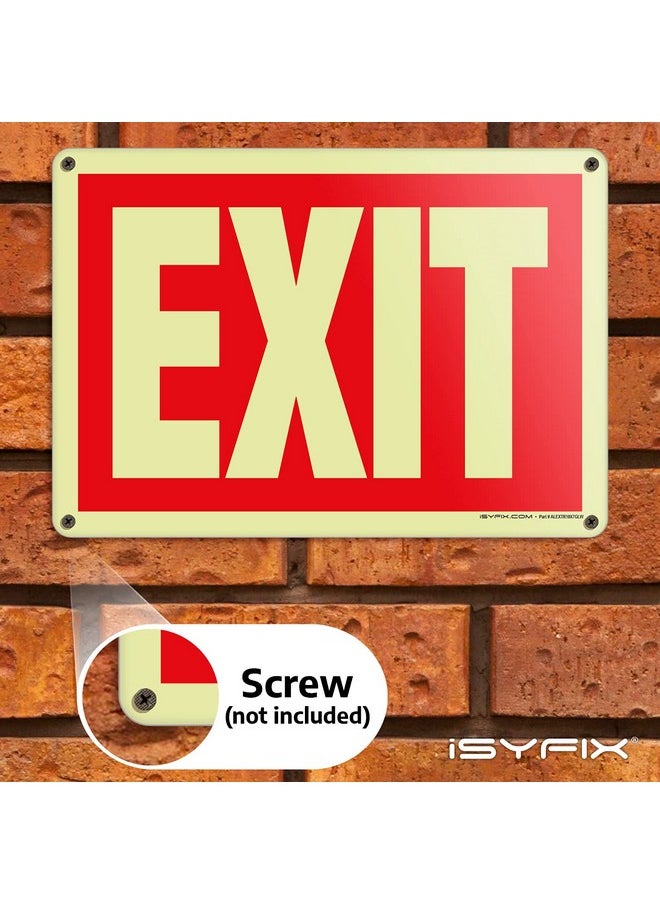 iSYFIX Exit Glow in the Dark Sign Aluminum - 1 Pack 10x7 Inch - Photoluminiscent, Laminated for Ultimate UV, Weather & Fade Resistance, Indoor & Outdoor for Business, School, Office, Warehouse - pzsku/ZEB8DFB27A0D028C3CEC0Z/45/_/1740982940/9ab9e073-30cb-4c48-9df9-9707f4ee49aa