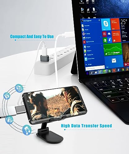 Basesailor USB to USB C Adapter with C Male to 3.0 Female Charger 4P for iPhone 17 Air Apple 16 15 14 13 Pro Max Mini Plus,Thunderbolt 4 OTG Converter for Mac iWatch 11 10,Samsung Galaxy S25 S24,iPad - Image 3