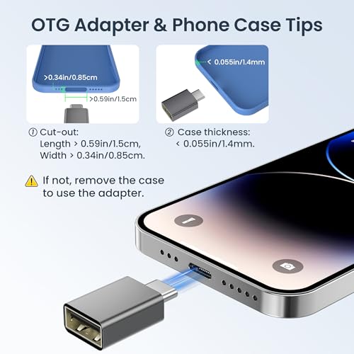 Basesailor USB to USB C Adapter with C Male to 3.0 Female Charger 4P for iPhone 17 Air Apple 16 15 14 13 Pro Max Mini Plus,Thunderbolt 4 OTG Converter for Mac iWatch 11 10,Samsung Galaxy S25 S24,iPad - Image 4