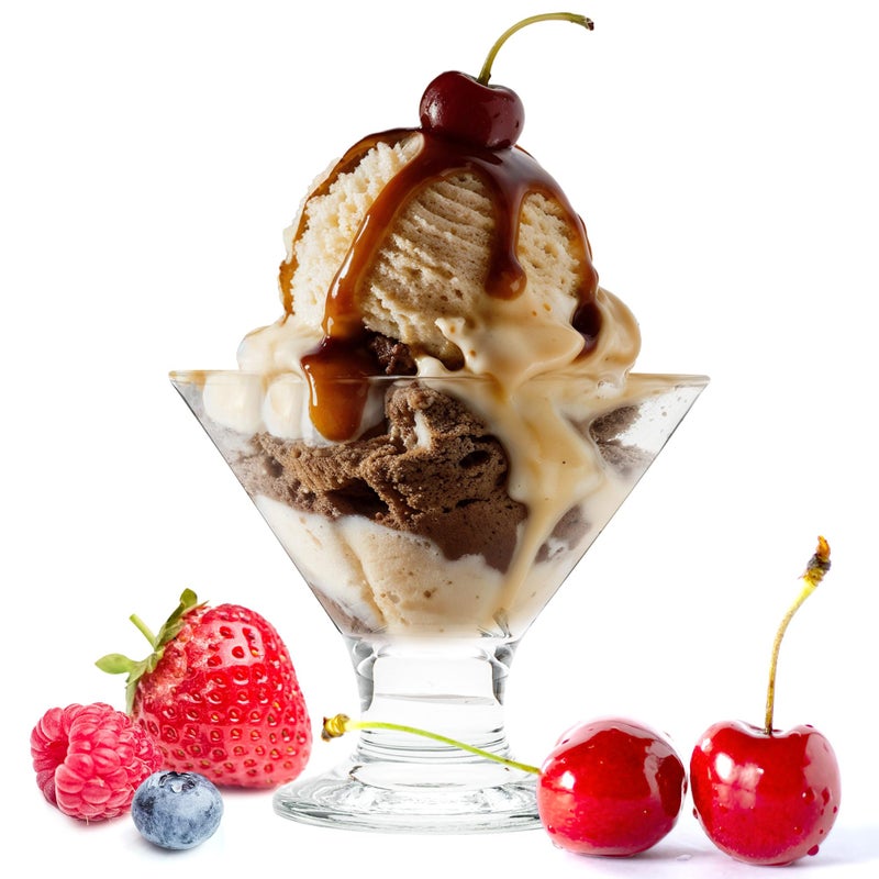 Vikko Dessert Bowls 55 Ounce Ice Cream Sundae Bowls Set of 6 Footed Dessert Cup For Ices Pudding Fruit and More Dishwasher Safe