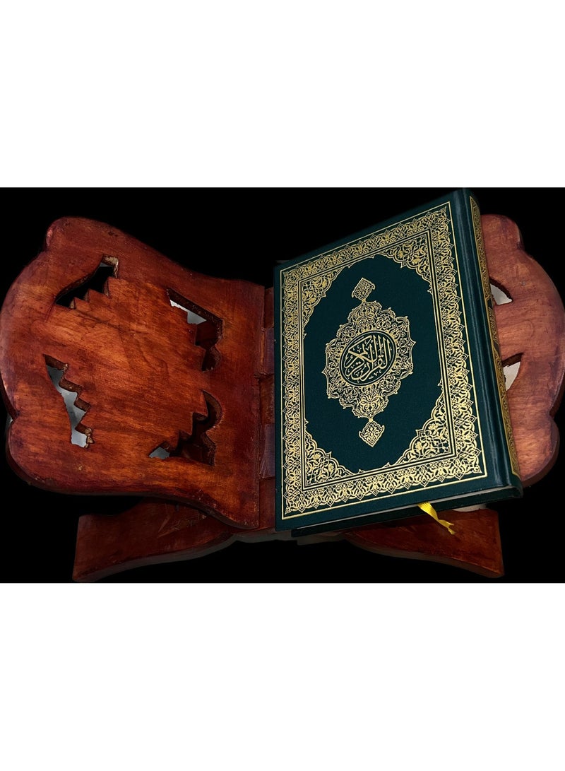 Hand carved wooden book and Quran holder To read and organize books The Quran stand is easy to use and durable Now give your loved ones a special Qur’an holder - Image 4