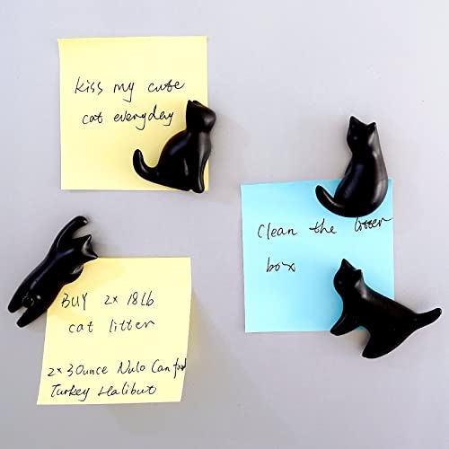 Bonilve Black Cat Refrigerator Magnets, 4 Pack Cute Cat Fridge Magnets Gift for Lady Cats Lovers Novelty Butt, 3D Small Fridge Magnet Funny for Kitchen Refrigerator, Office, or Classroom Decor - Image 3
