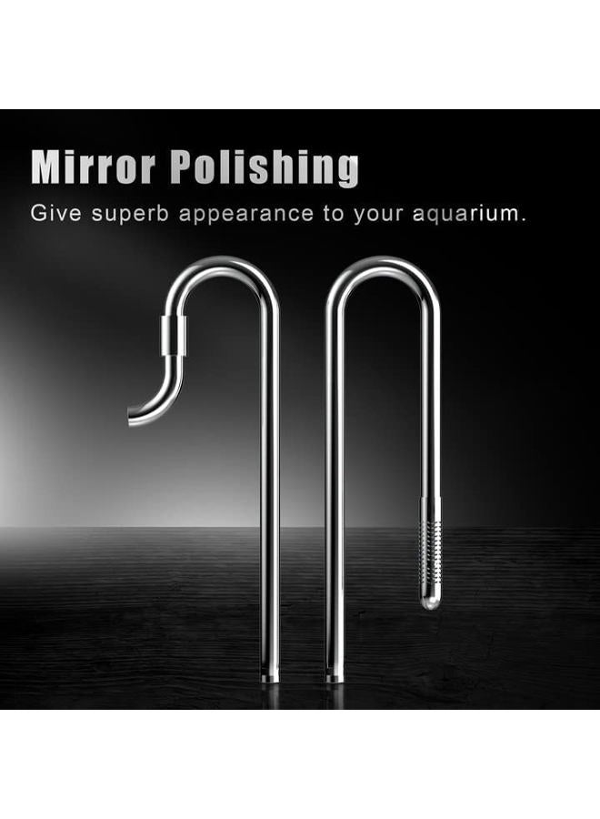 Fzone Mini 10 inch Stainless Steel Filter Pipe Inflow and Outflow for Aquarium Plant Tank, Lily Pipes with Acrylic Pipe Fixer for 12/16mm Filter Tube (MINI-12MM) - Image 3