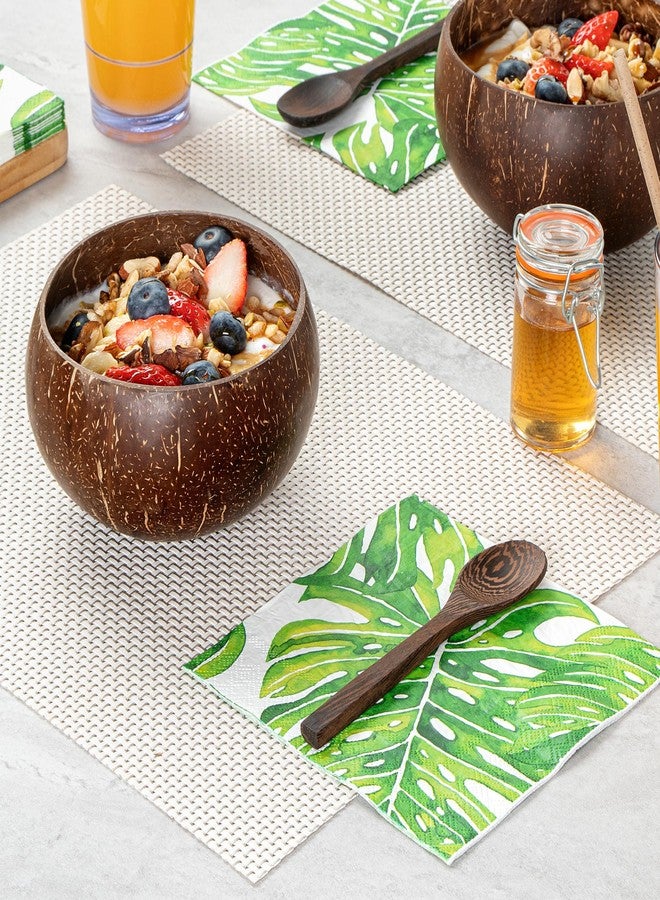 Restaurantware Serving Spoon, 6.3 Inch Pack of 40 Handmade Coconut Ebony Spoons for Serving, Wooden Serving Spoon with Lacquered Finish for Appetizers, Desserts, Buffet, Catering - Image 4