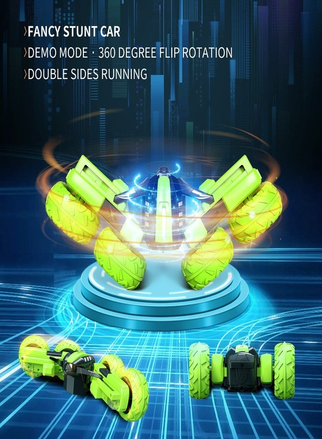 Amicool RC Voiture Telecommandé Tout Terrain، 4WD 360° Rotation Stunt Car Offroad RC Véhicule Avec LED، 2.4 جيجاهيرتز Voiture Radio Commandee Crawlers pour Enfants 6-12 Ans، G03080R - Image 2