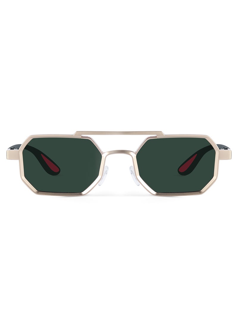 Woggles Ockhi Exhale Green Hexagonal Sunglasses  - Image 4