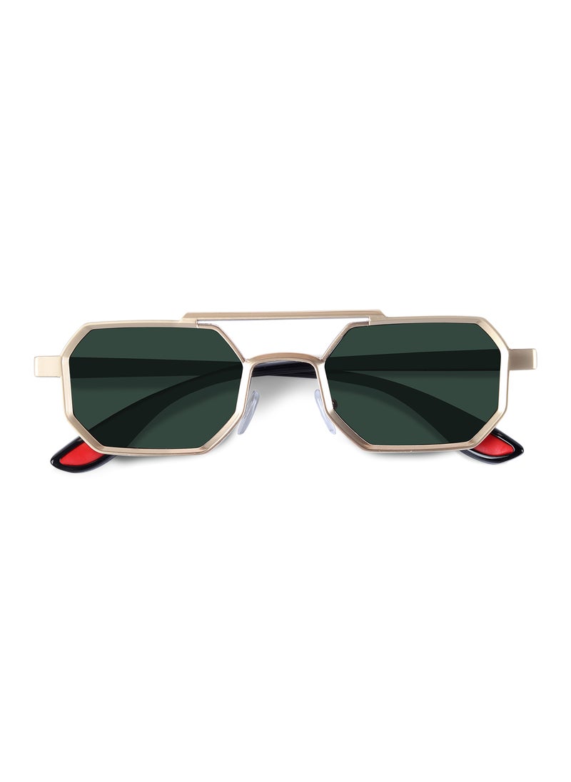 Woggles Ockhi Exhale Green Hexagonal Sunglasses  - Image 3