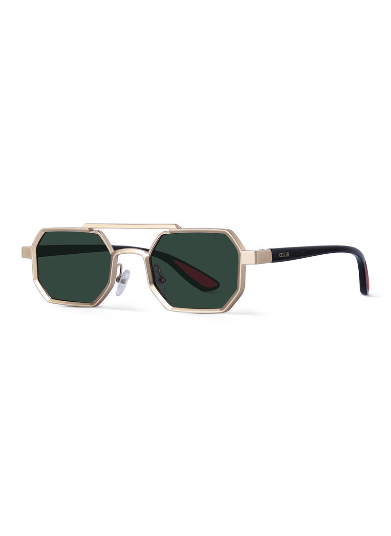 Woggles Ockhi Exhale Green Hexagonal Sunglasses  - Image 5