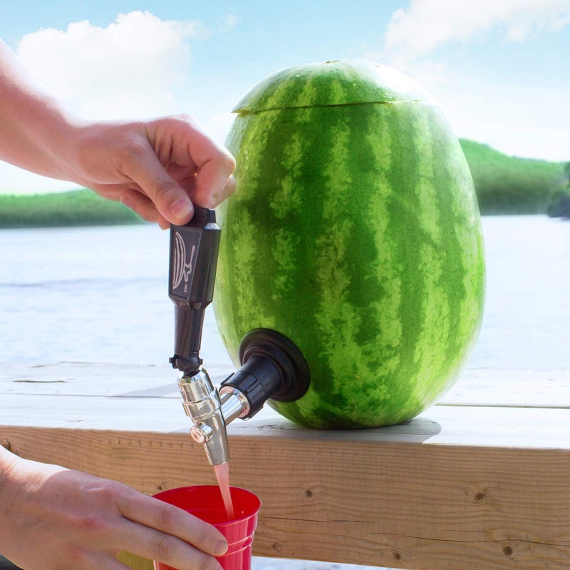 Final Touch Watermelon Keg Tapping Kit - Turn Watermelons & Pumpkins into Drink Dispensers with Shank, Faucet, Coring Tool, and Recipe Instructions - Perfect for Parties, BBQs, and Picnics (BD204) - Image 2