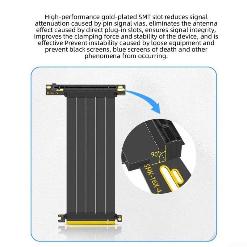 20cm PCIe Riser Cable High Speed GPU Extension for RTX 4090 4080 RX 7900 Series - Image 4