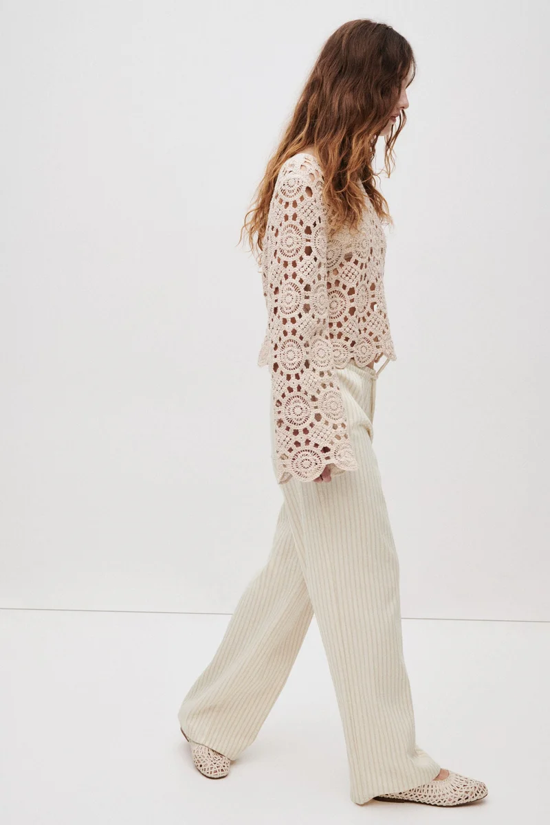 H&M  Denim pull-on trousers for Women | Best Price UAE