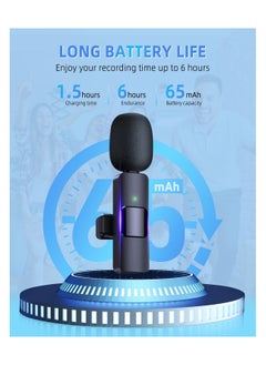 GUDOO Wireless Microphones, Wireless Lavalier Microphone for iPhone/iOS/Android/PC/Laptop, Plug-Play Bluetooth Microphone, 3 Level Noise Reduction Auto Sync for Recording, Live Streaming, TikTok, YouTube  - Image 3