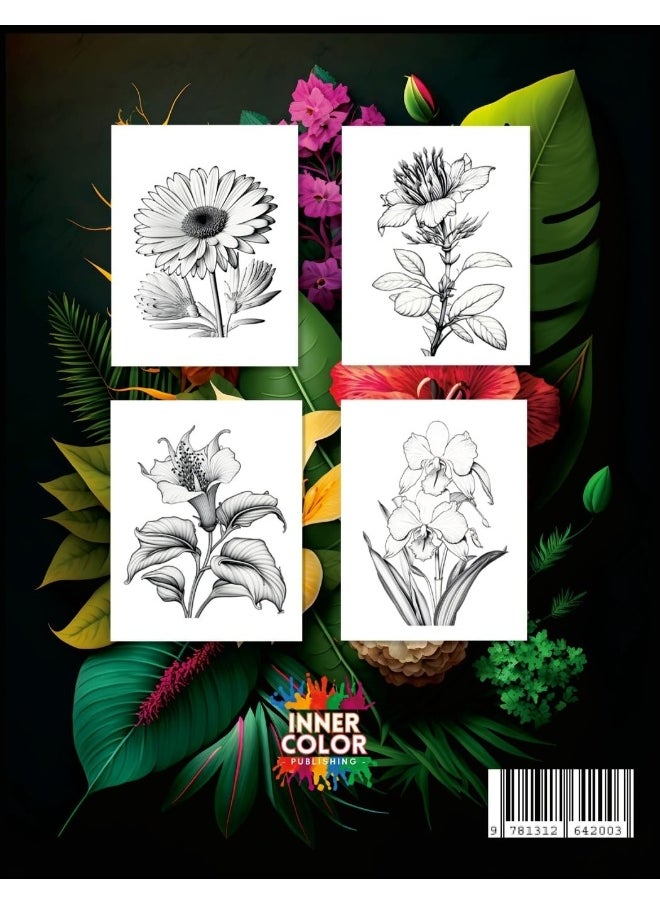 Blooms of the Tropics: An Adult Coloring Book for Anxiety and Mindfulness  - Image 2