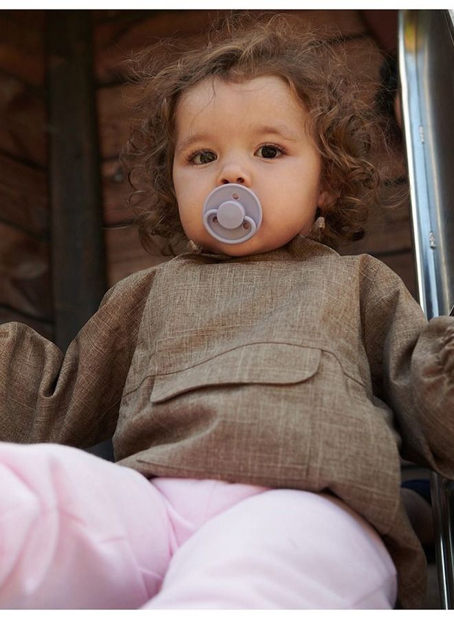 Mininor Round Pacifier Silicone 0M Lilac Flower - Image 5
