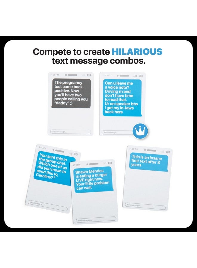 WHAT DO YOU MEME? New Phone, Who Dis? by Relatable, The Offline Text Message Party Game, Spicier Edition With New Updated Content, Card Games for Adults, Game Night Games, Includes 100 inbox cards & 300 Reply Cards - Image 4